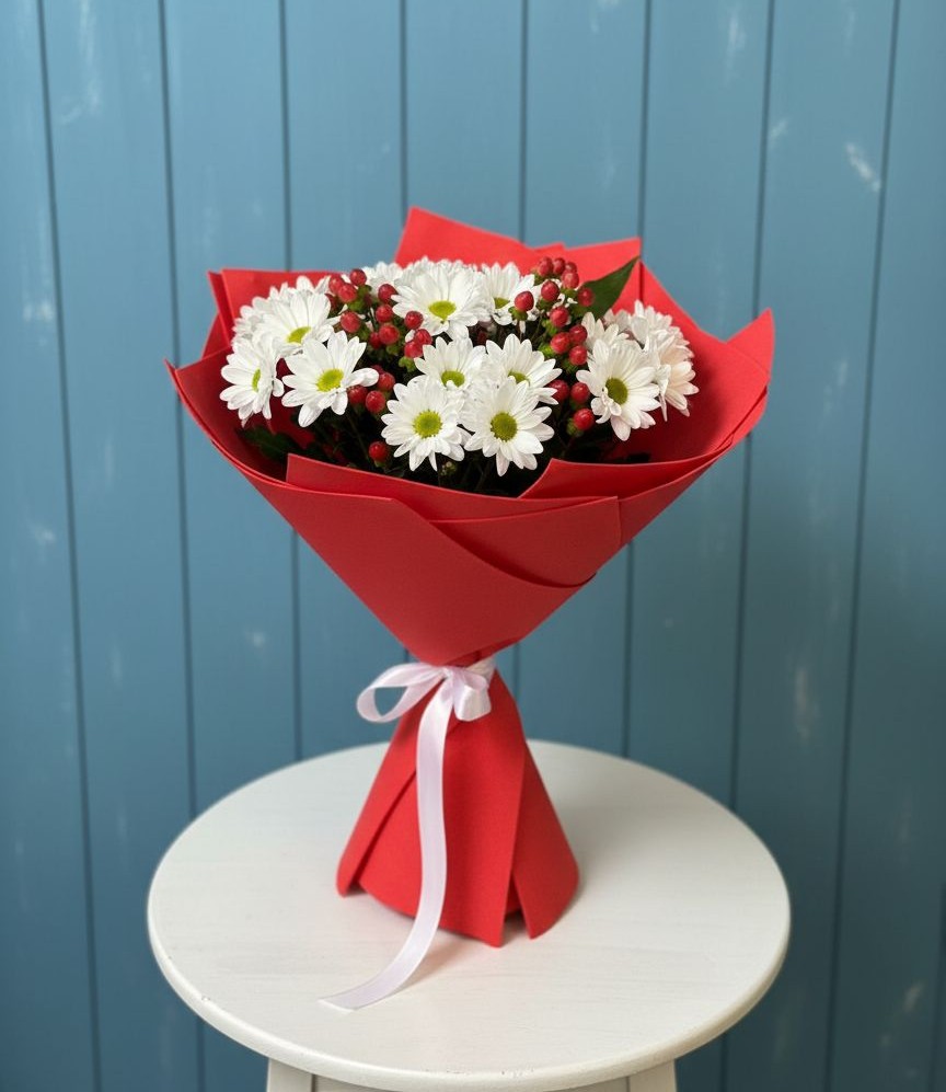 Букет цветов из: Хризантемы в Макеево