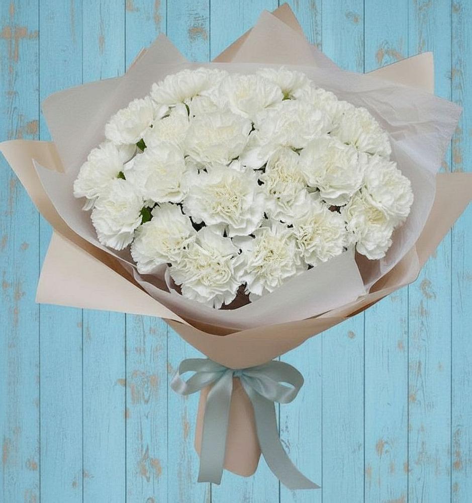 Букет цветов из: Гвоздики в Макеево