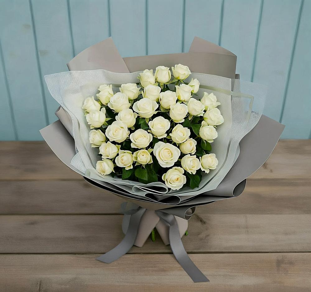 Букет Белоснежная нежность в Макеево