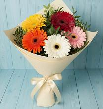 Букет цветов из:  Герберы в Макеево
