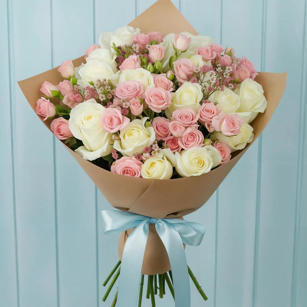 Букет цветов из: Розы в Макеево