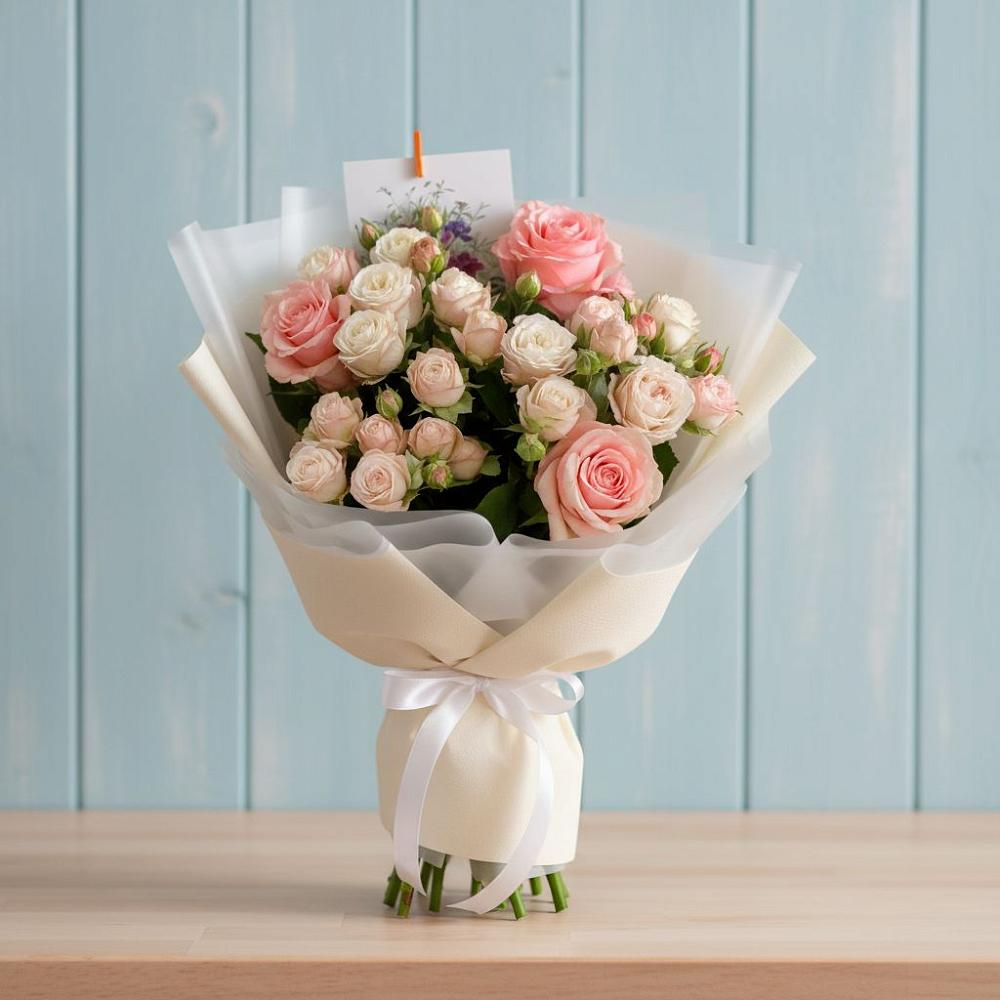 Букет цветов из: Розы в Макеево