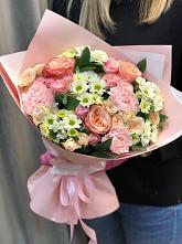 Букет цветов из:  Гвоздики, Розы и Хризантемы #REPLACE_PRED# Макеево