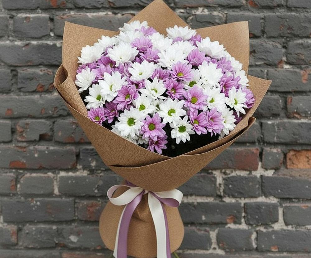 Букет цветов из: Хризантемы в Макеево