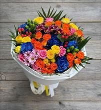 Букет цветов из:  Розы и Хризантемы в Макеево