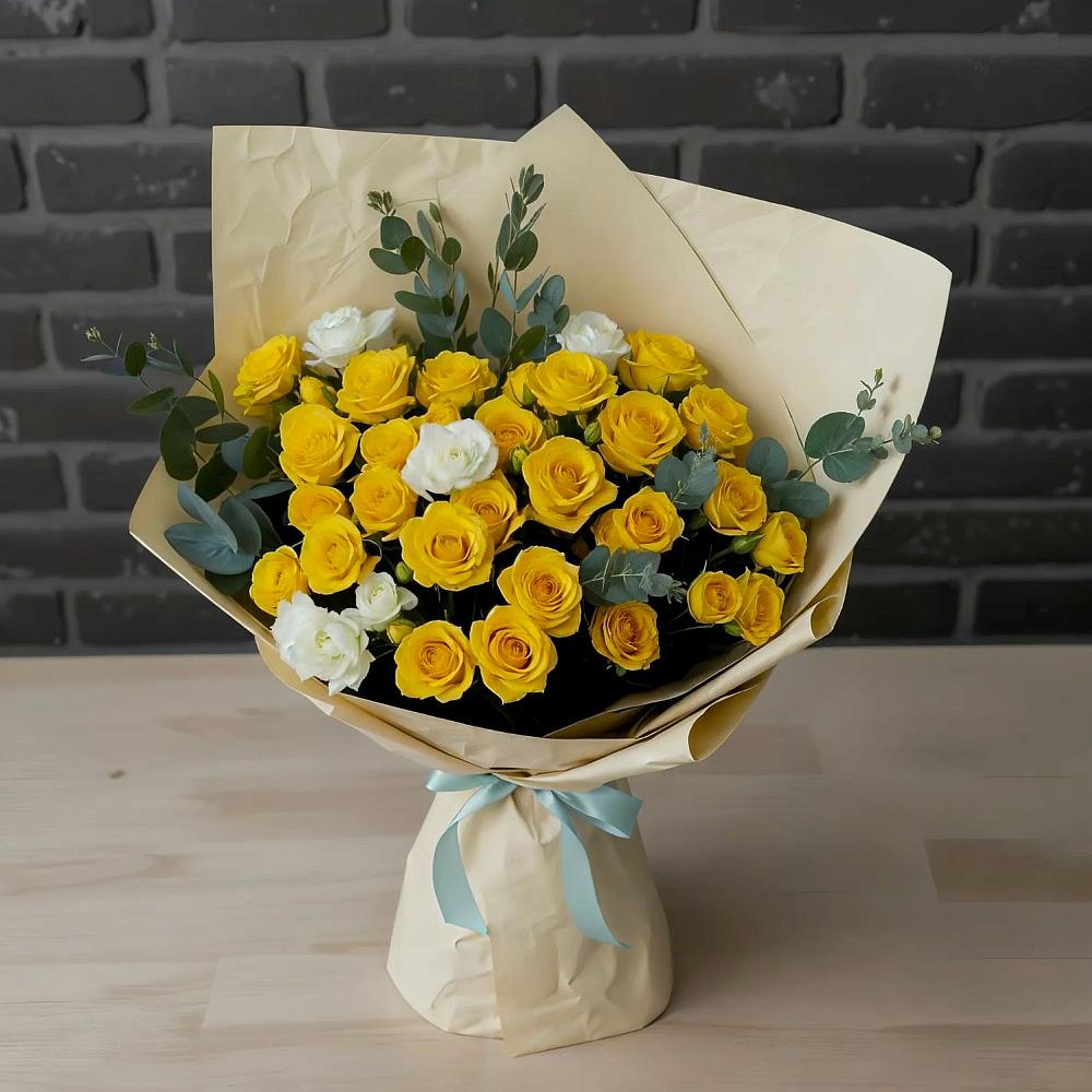 Букет цветов из: Розы в Макеево