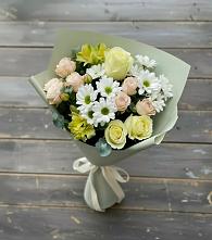 Букет цветов из:  Альстромерии, Розы и Хризантемы #REPLACE_PRED# Макеево