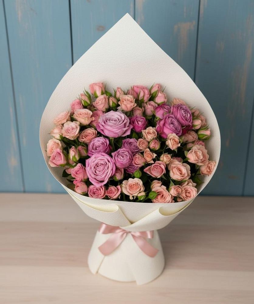 Букет цветов из: Розы в Макеево