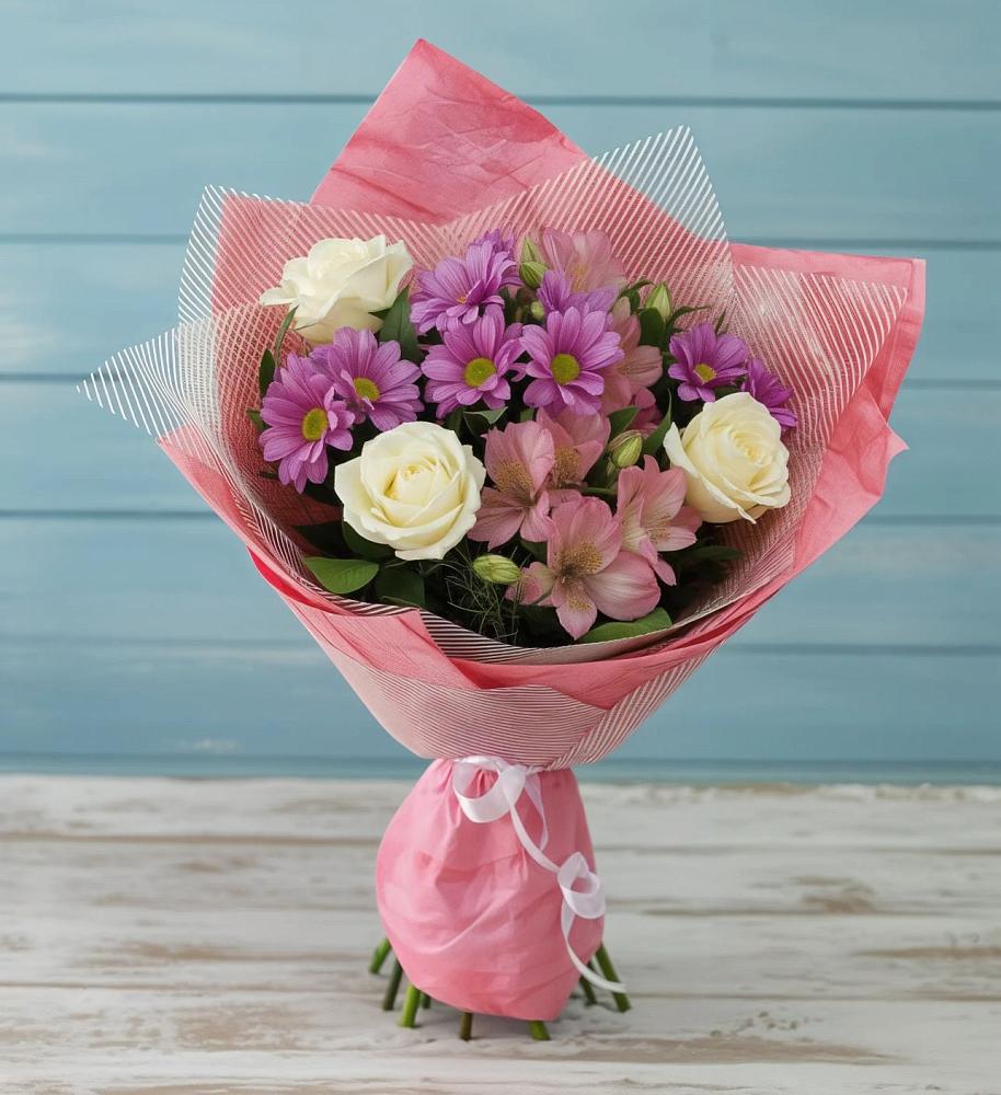 Букет цветов из: Герберы в Макеево