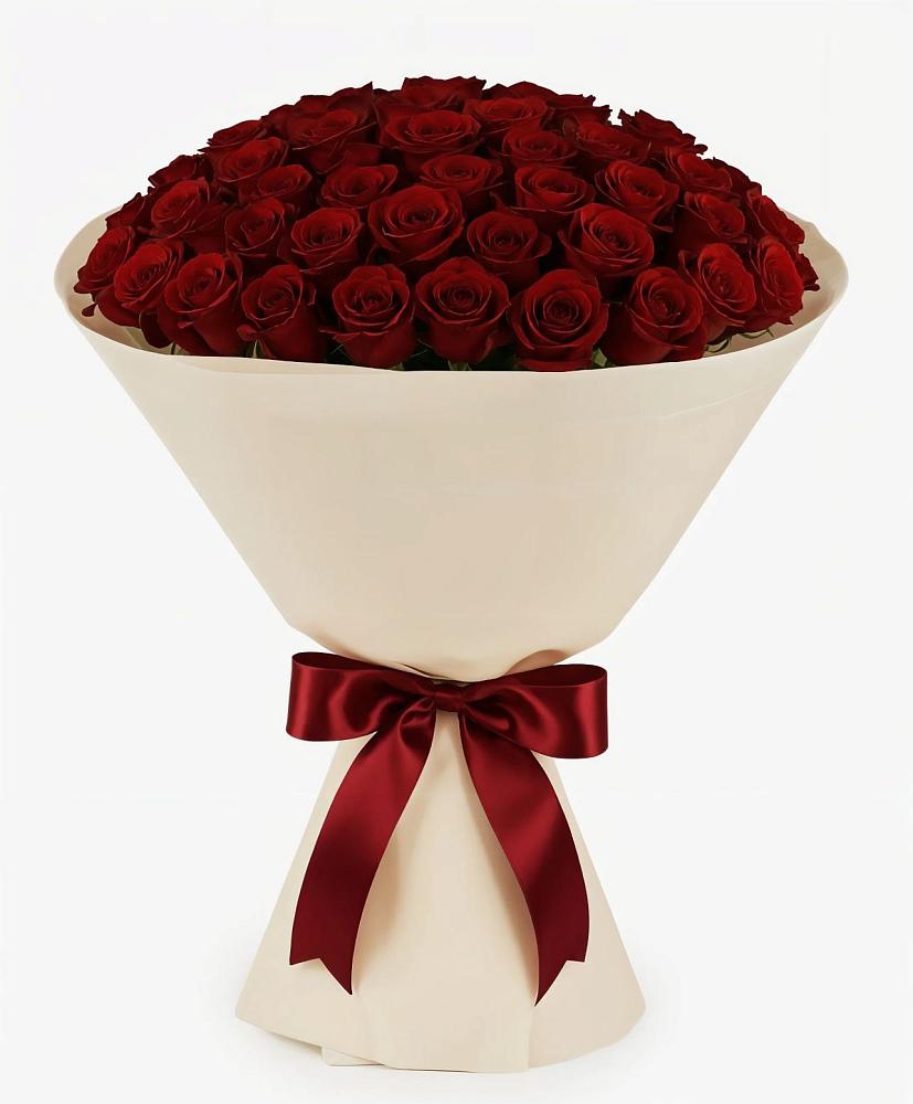 Букет 101 Бордовая роза Блэк Бакарра в Макеево