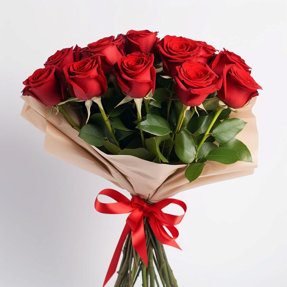 Букет 11 Красных роз Эдлесс Лав в Макеево