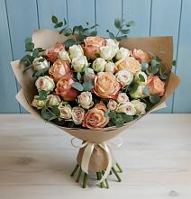 Букет цветов из:  Альстромерии и Розы #REPLACE_PRED# Макеево